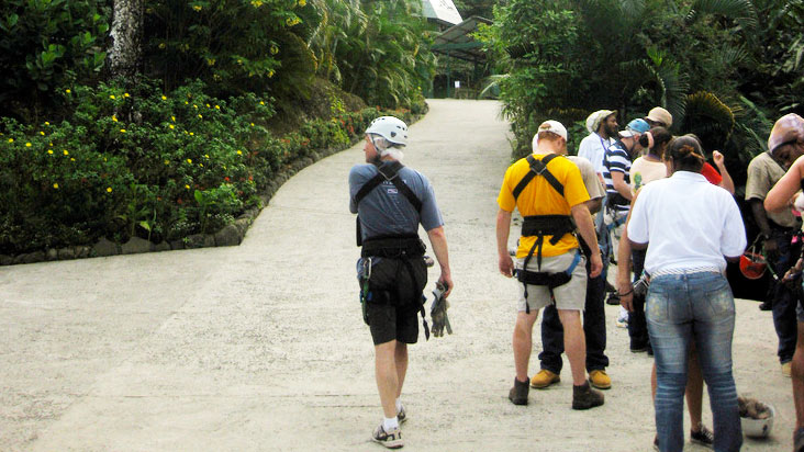 St. Lucia Zip Line - Arrival at Adventure Park